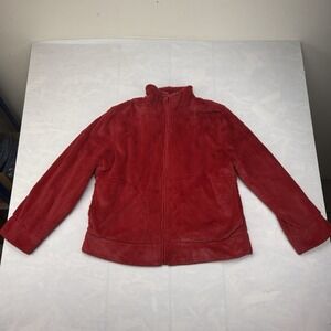 Great Cavalier Women's XL Red Plush Fleece Zip Jacket Full Zip